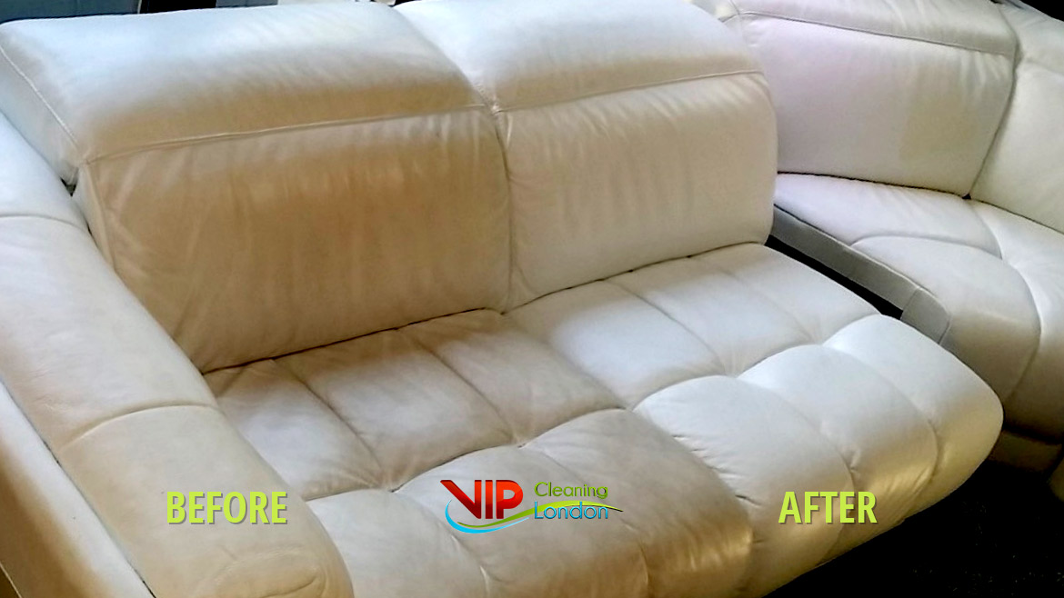 leather sofa cleaning before and after