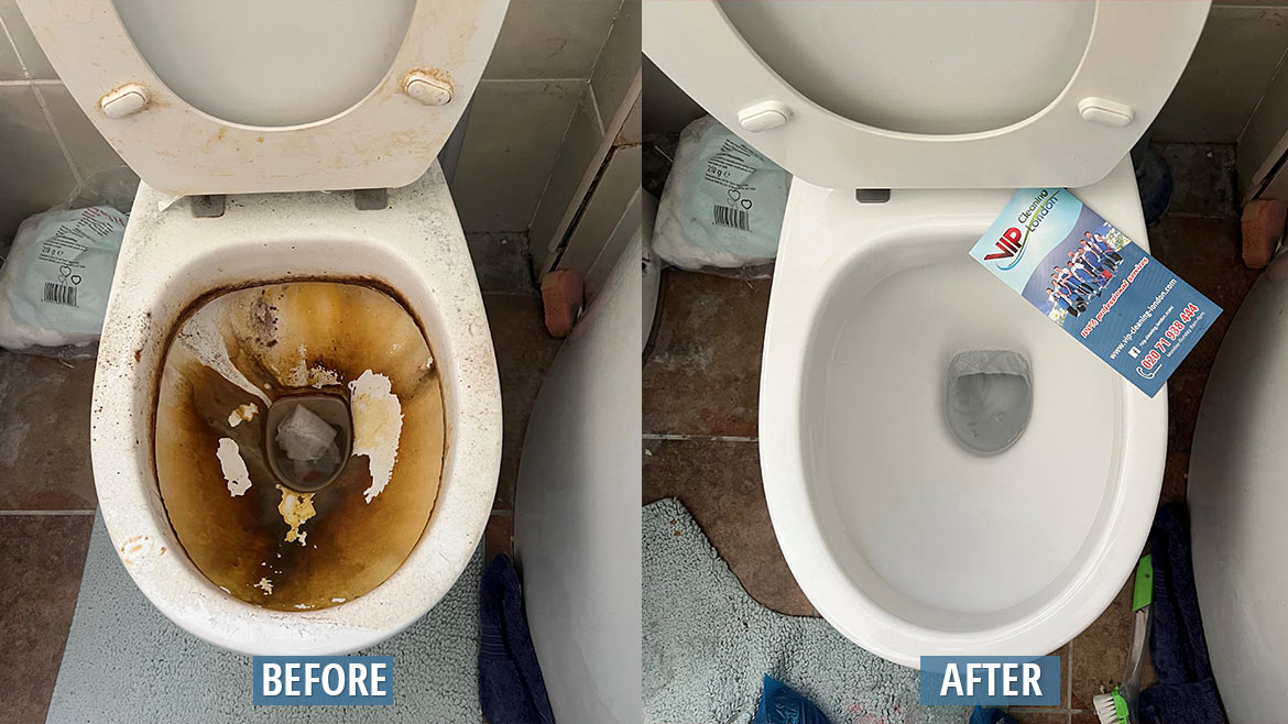 Deep Toilet Bowl Cleaners Before After